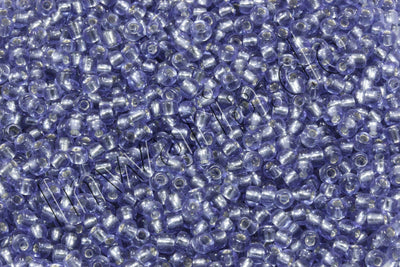 Rocailles mit Silbereinzug, Ø 2 mm, 20/100 g