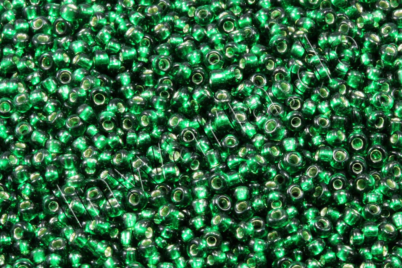 Rocailles mit Silbereinzug, Ø 2 mm, 20/100 g