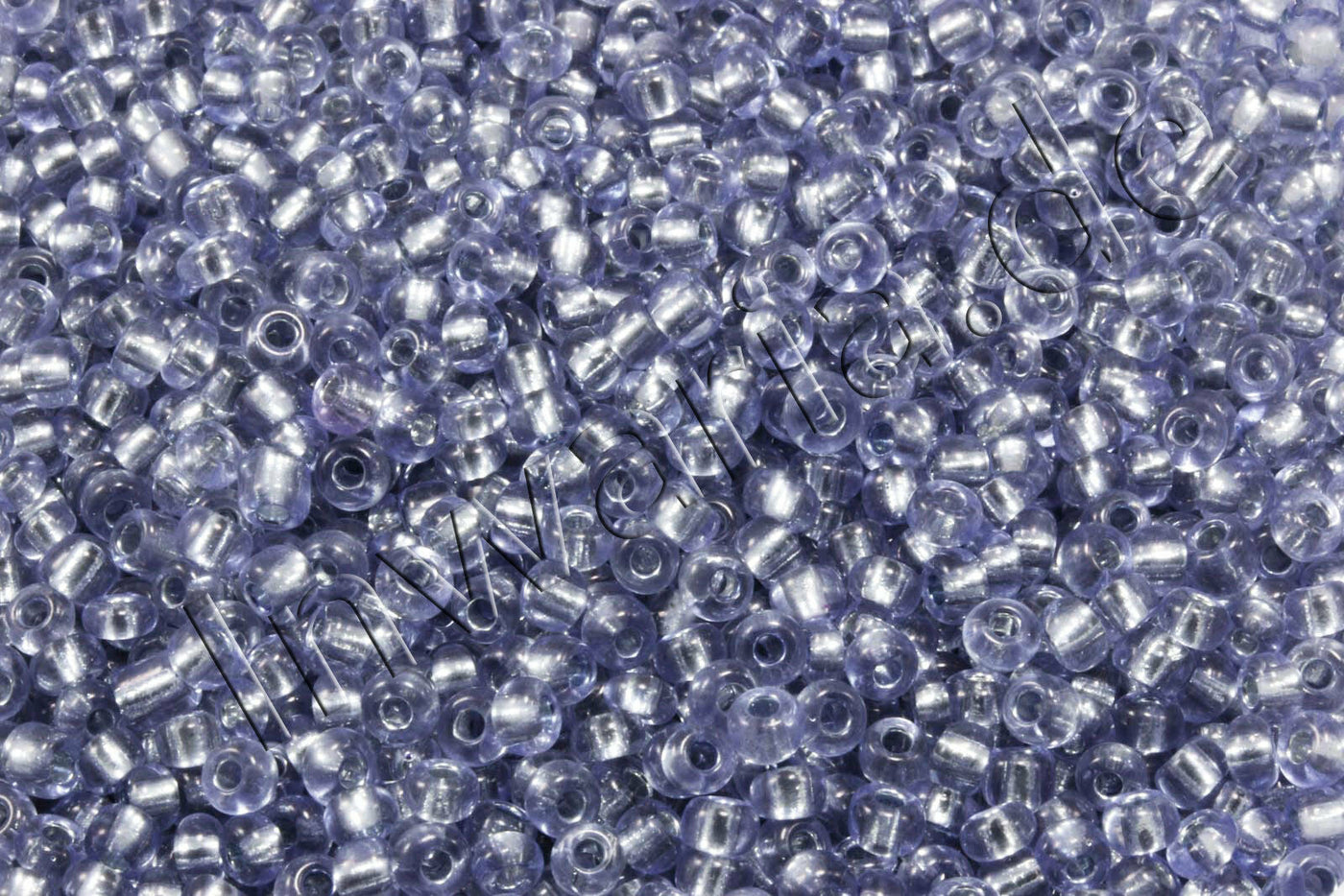 Rocailles mit Silbereinzug, Ø 2 mm, 20/100 g