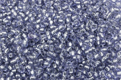 Rocailles mit Silbereinzug, Ø 2 mm, 20/100 g