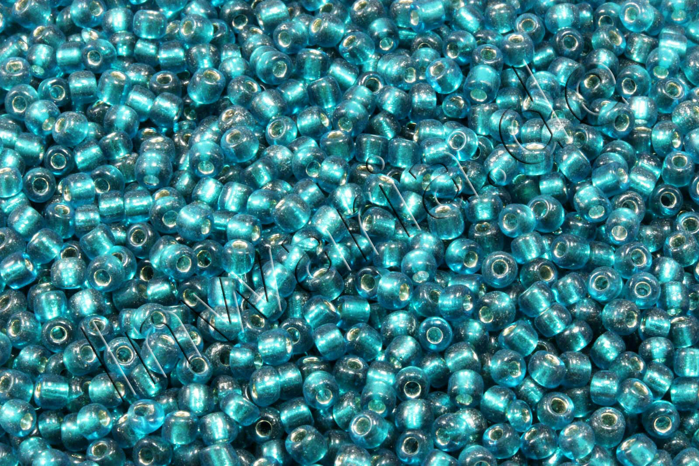Rocailles mit Silbereinzug, Ø 2 mm, 20/100 g