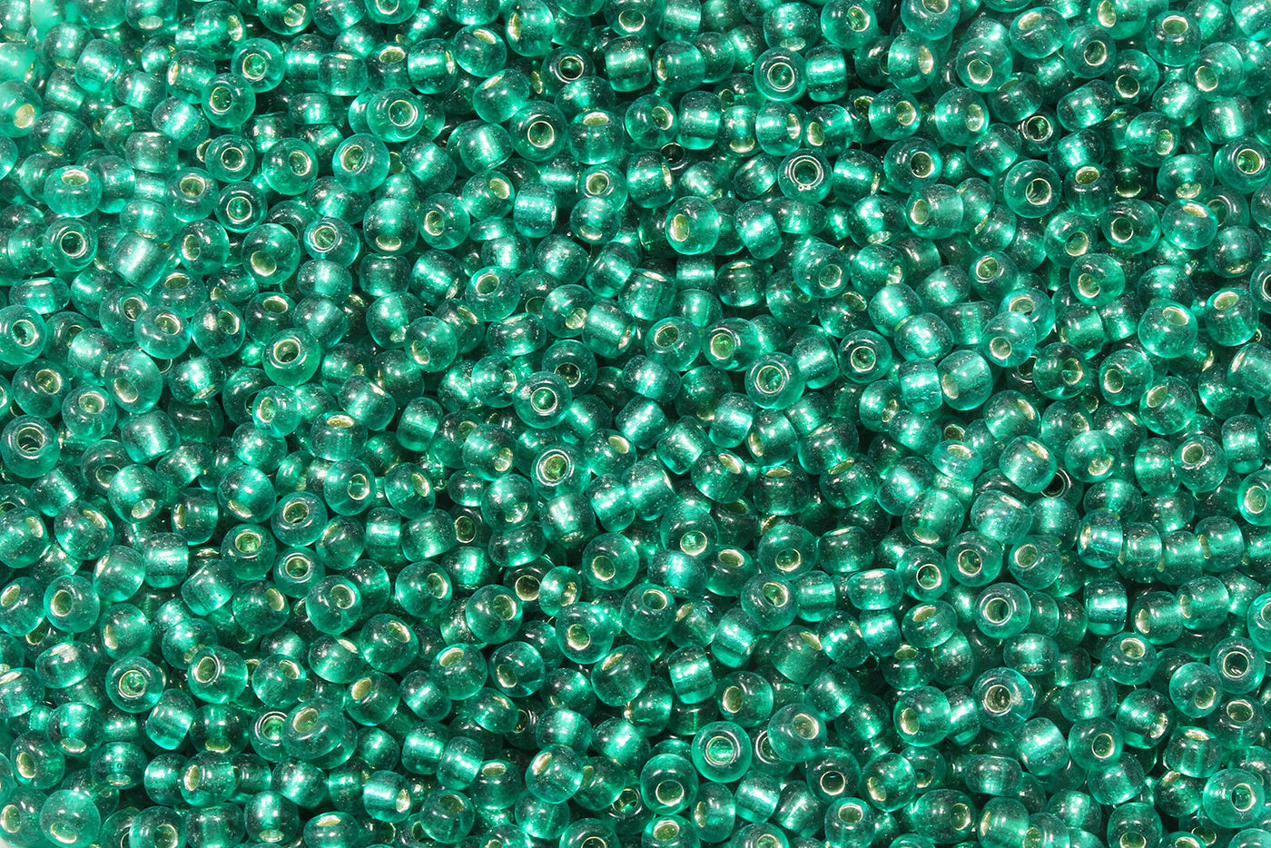 Rocailles mit Silbereinzug, Ø 2 mm, 20/100 g