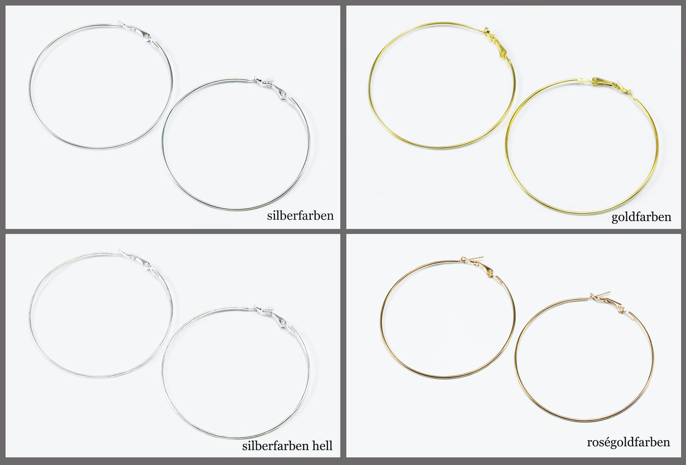 Creolen mit Klappverschluss, Ø 60 mm, 10 Stück