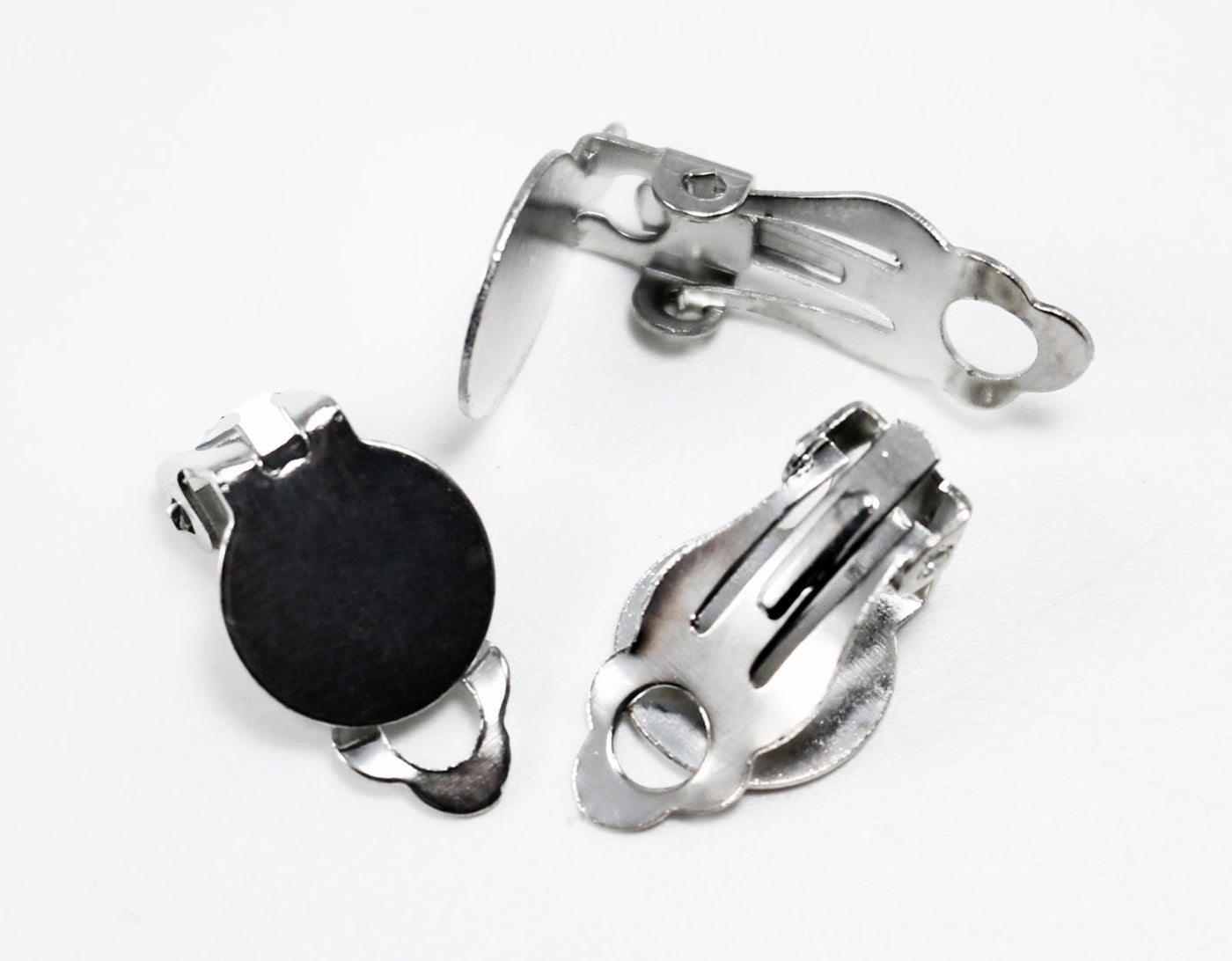 Ohrclips mit Klebeplatte, 18 x 12,5 x 9 mm, 10 Stück
