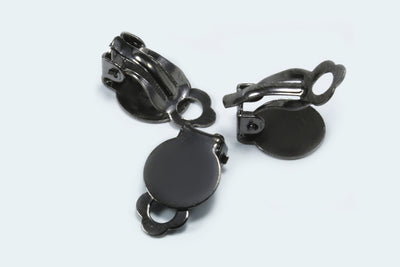 Ohrclips mit Klebeplatte, 18 x 10 x 6 mm, 10 Stück