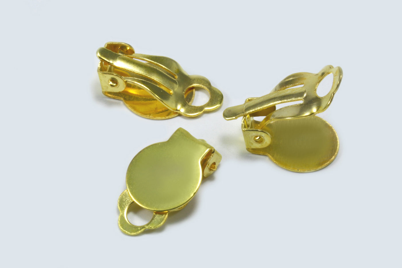 Ohrclips mit Klebeplatte, 18 x 10 x 6 mm, 10 Stück