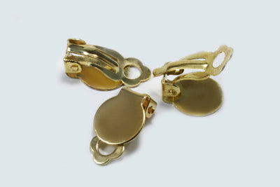 Ohrclips mit Klebeplatte, 18 x 10 x 6 mm, 10 Stück