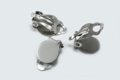 Ohrclips mit Klebeplatte, 18 x 10 x 6 mm, 10 Stück