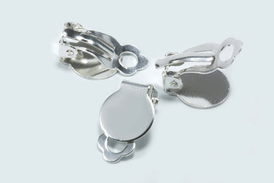 Ohrclips mit Klebeplatte, 18 x 10 x 6 mm, 10 Stück