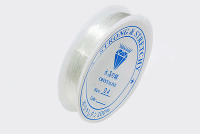 Gummifaden elastisch, 0,4/0,5/0,6/0,7/0,8 mm, transparent