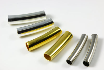 Metallröhrchen, 20 x 5 mm, gebogen