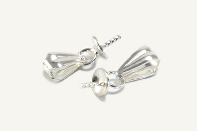 Collierschlaufe mit Stift aus 925 SILBER, 6,5 x 3,2 x 3 mm