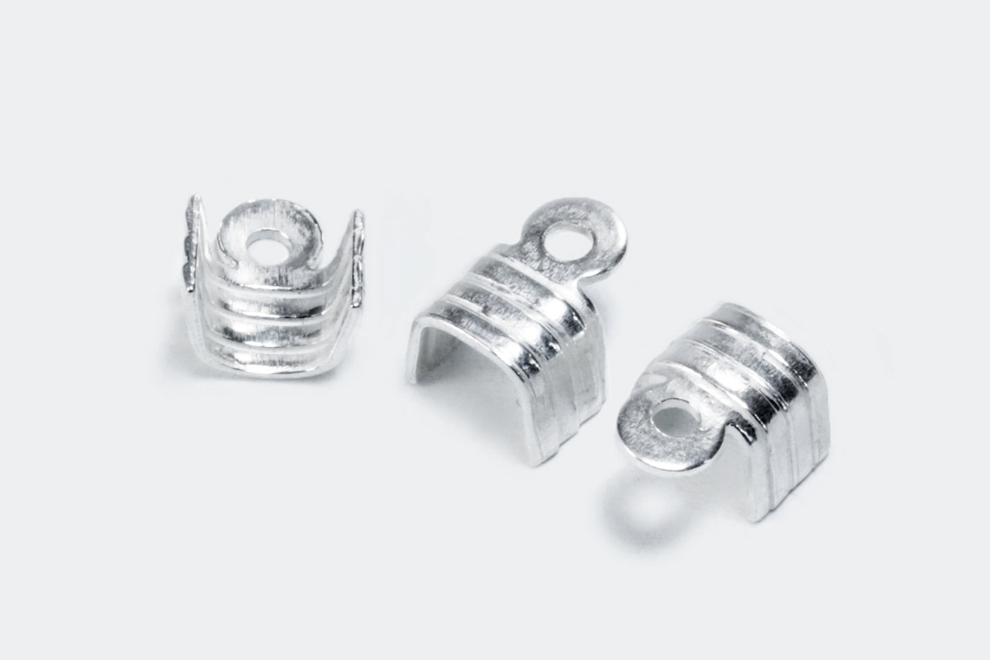 Endkappen aus 925 Silber, für flache Bänder bis 4 mm