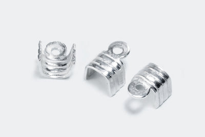 Endkappen aus 925 Silber, für flache Bänder bis 4 mm