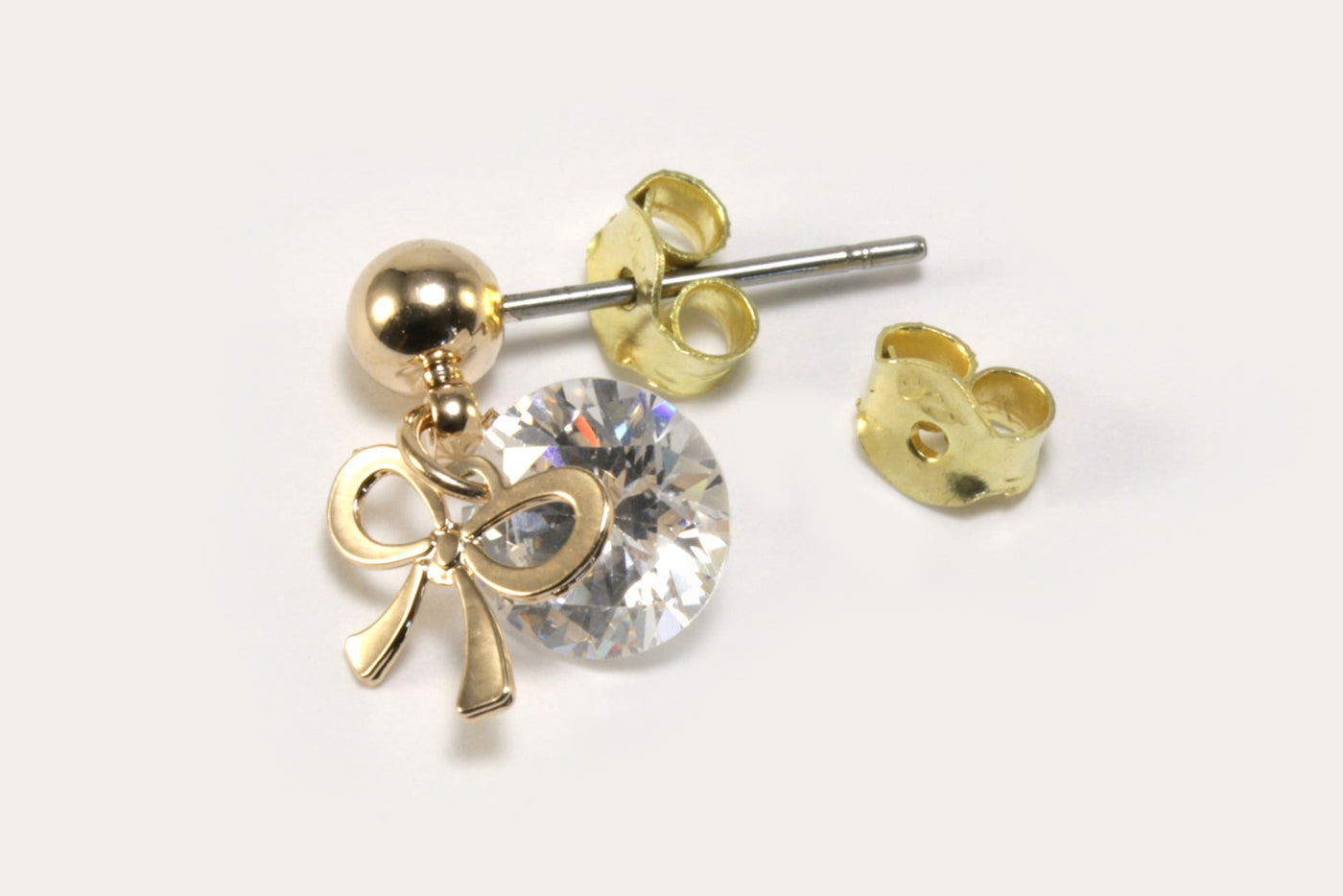 Ohrmutter 925 SILBER vergoldet, Ø 4 mm