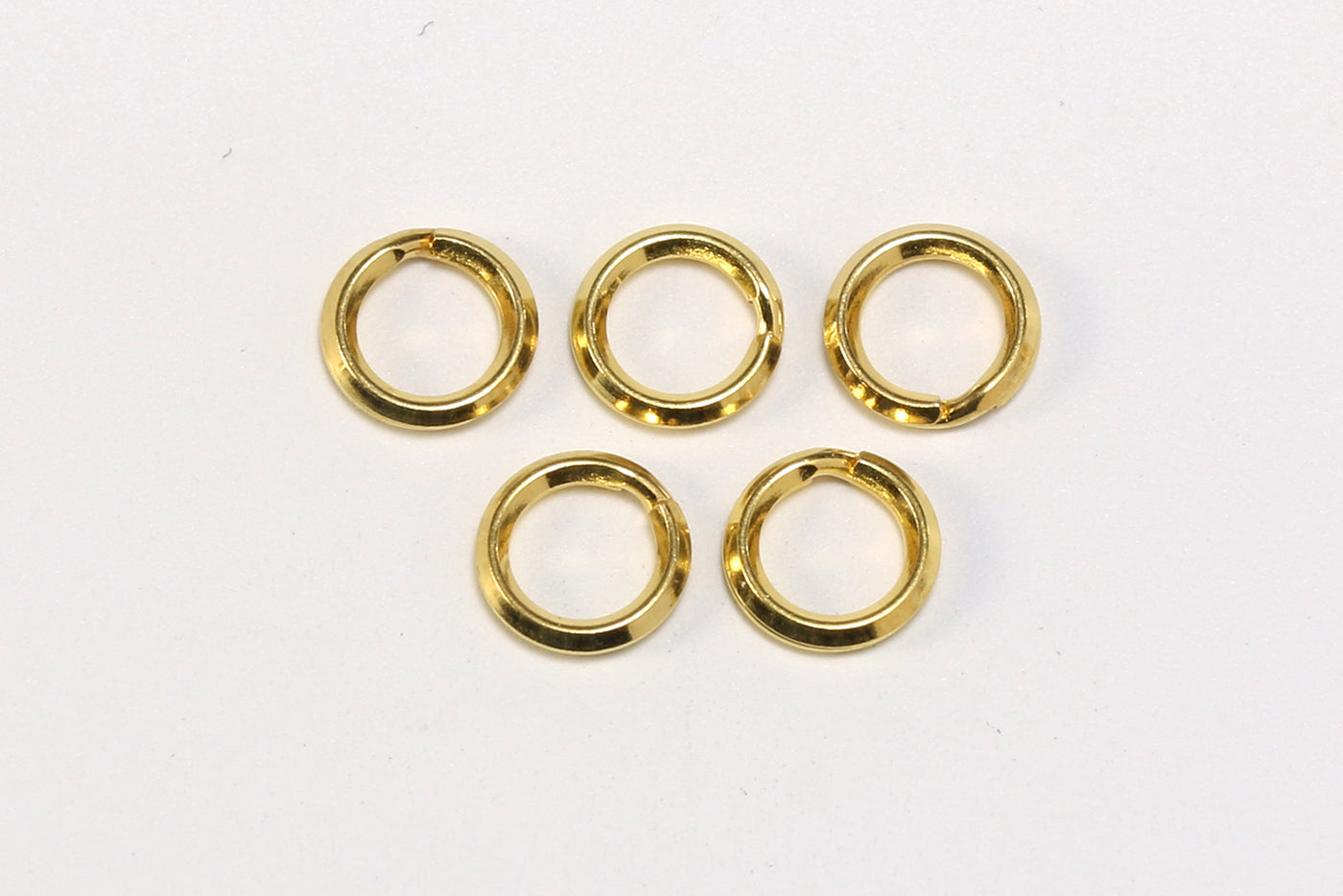 Spaltringe aus 925 Silber vergoldet, Ø 5 / 6 mm