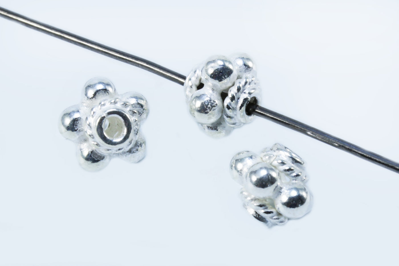 Perle Filigran aus 925 Silber, Ø 7,5 mm, 1 Stück