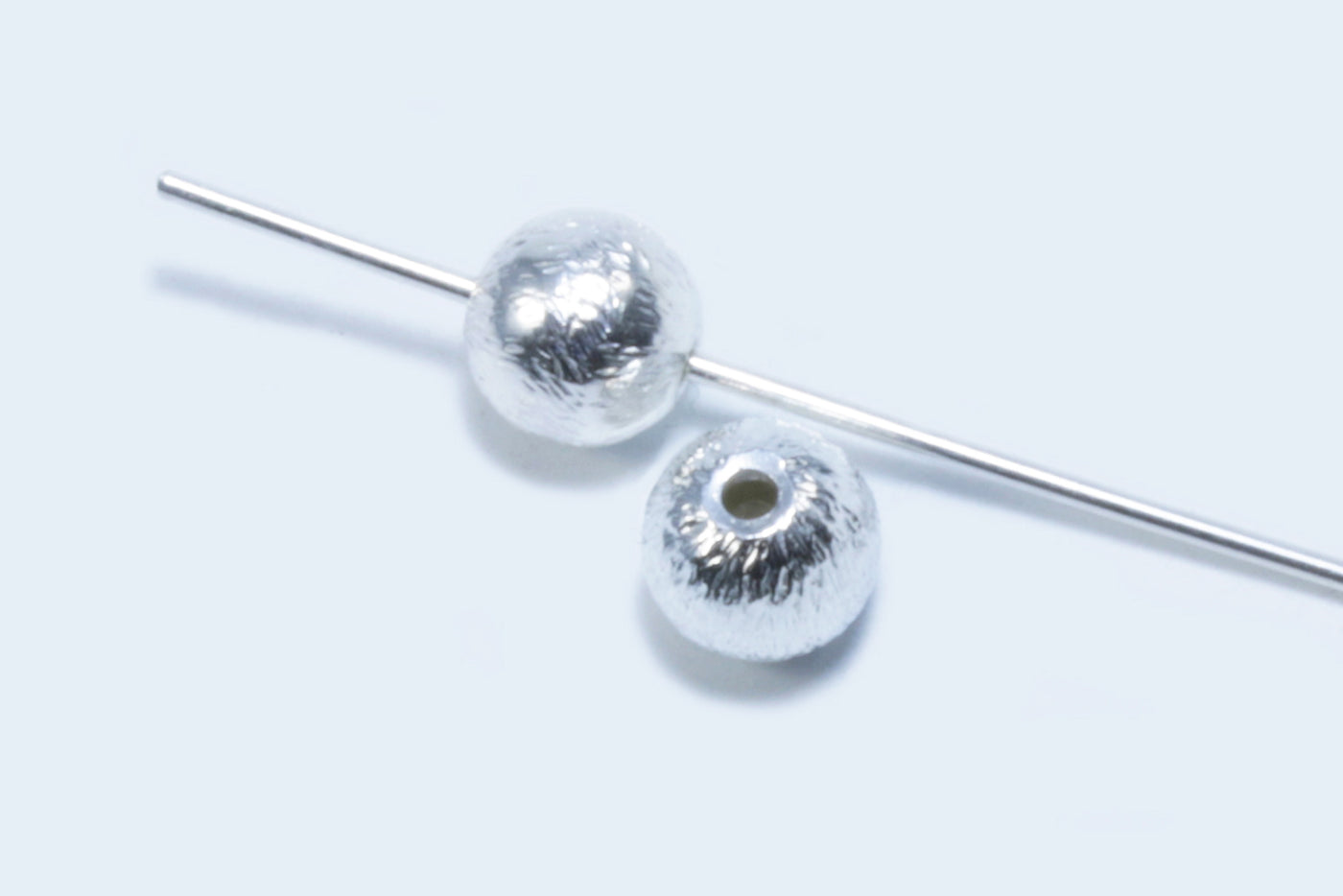 Perlen aus 925 Silber, Ø 4,6 mm, gebürstet