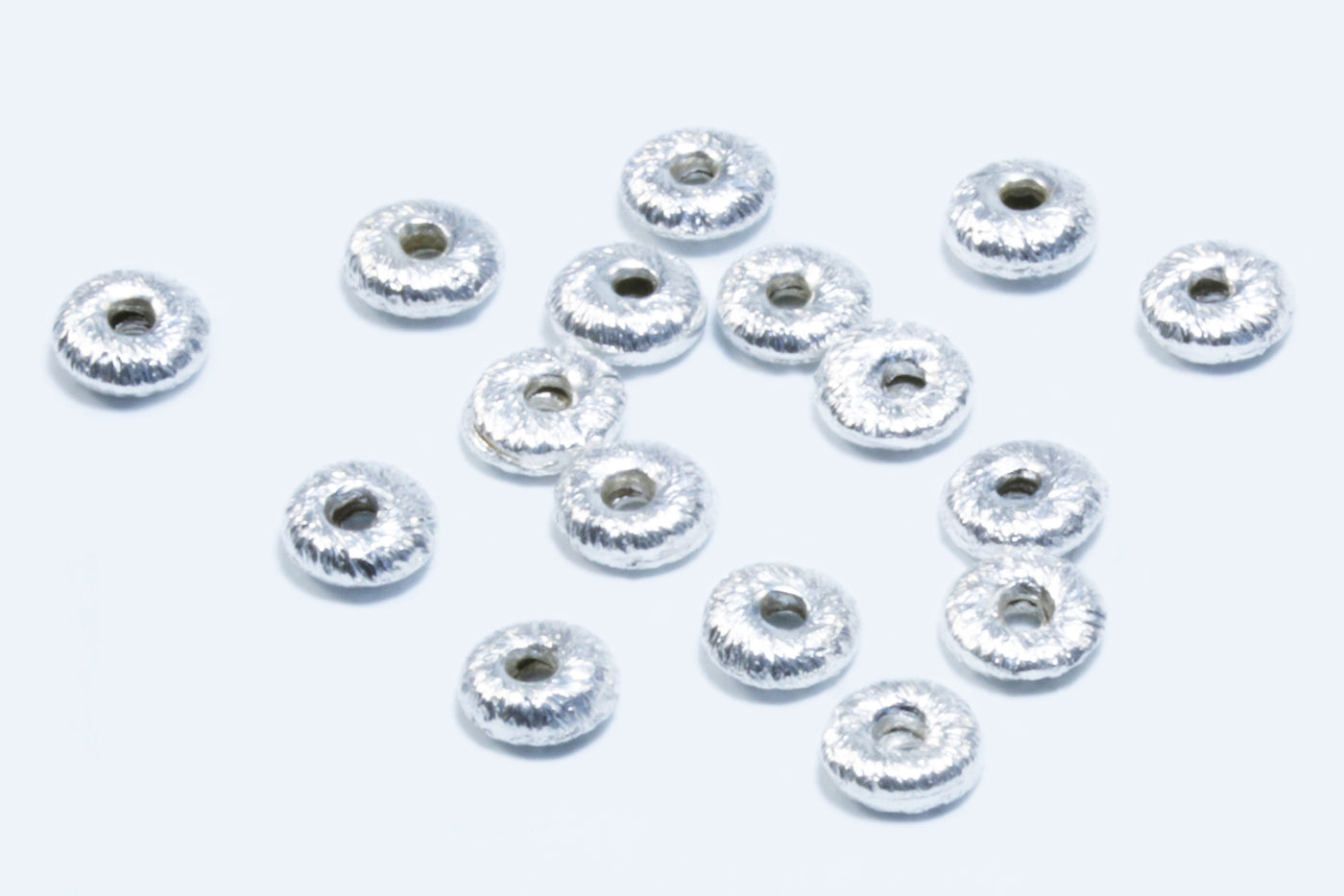 Linsen aus 925 Silber, Ø 4,5 mm, gebürstet