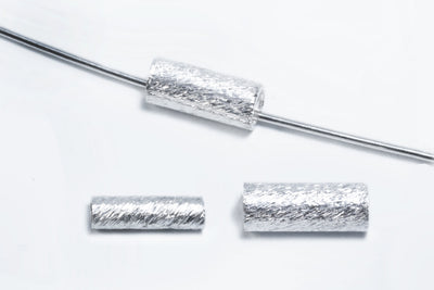 Röhrchen aus 925 Silber, Ø 3 mm, gebürstet