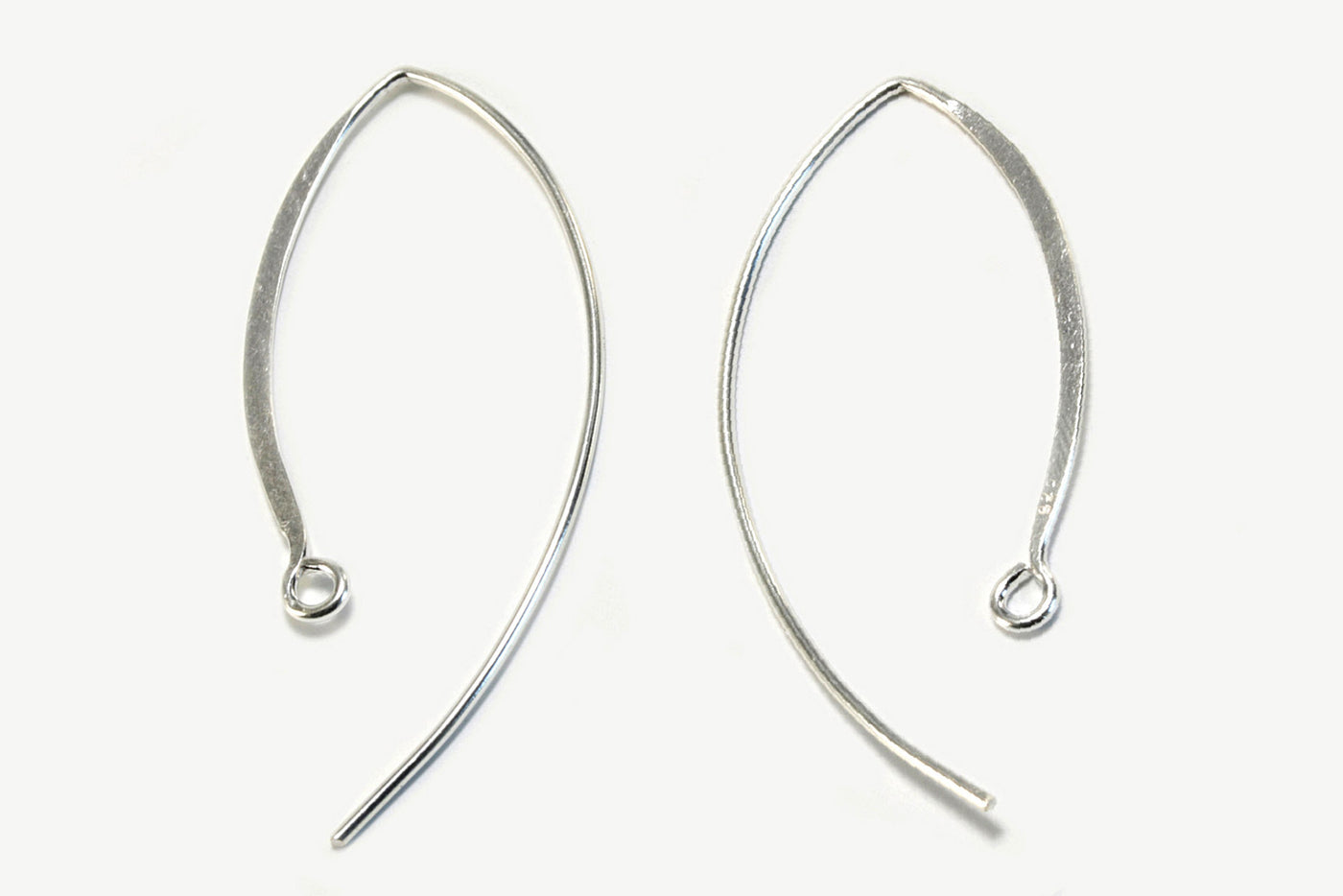 Ohrhaken aus 925 SILBER, 45 x 20 mm