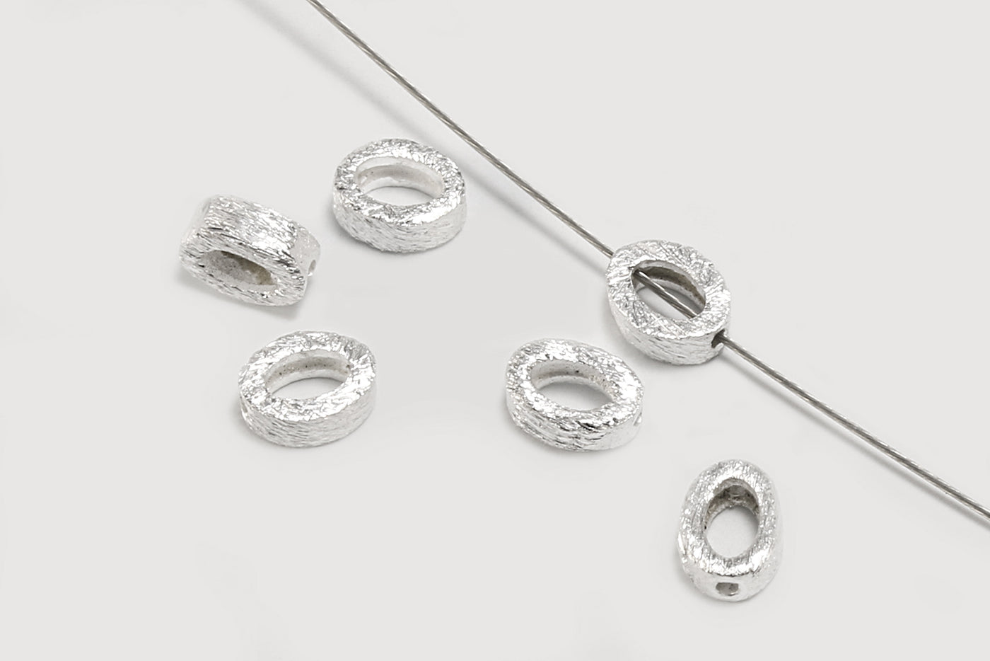 Zwischenperlen aus 925 SILBER, 5 x 4 x 2 mm, Oval