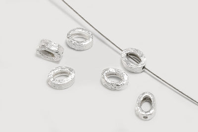 Zwischenperlen aus 925 SILBER, 5 x 4 x 2 mm, Oval