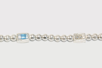 Zwischenperlen aus 925 SILBER, 6 x 4 x 2,5 mm, Rechteck, gebürstet