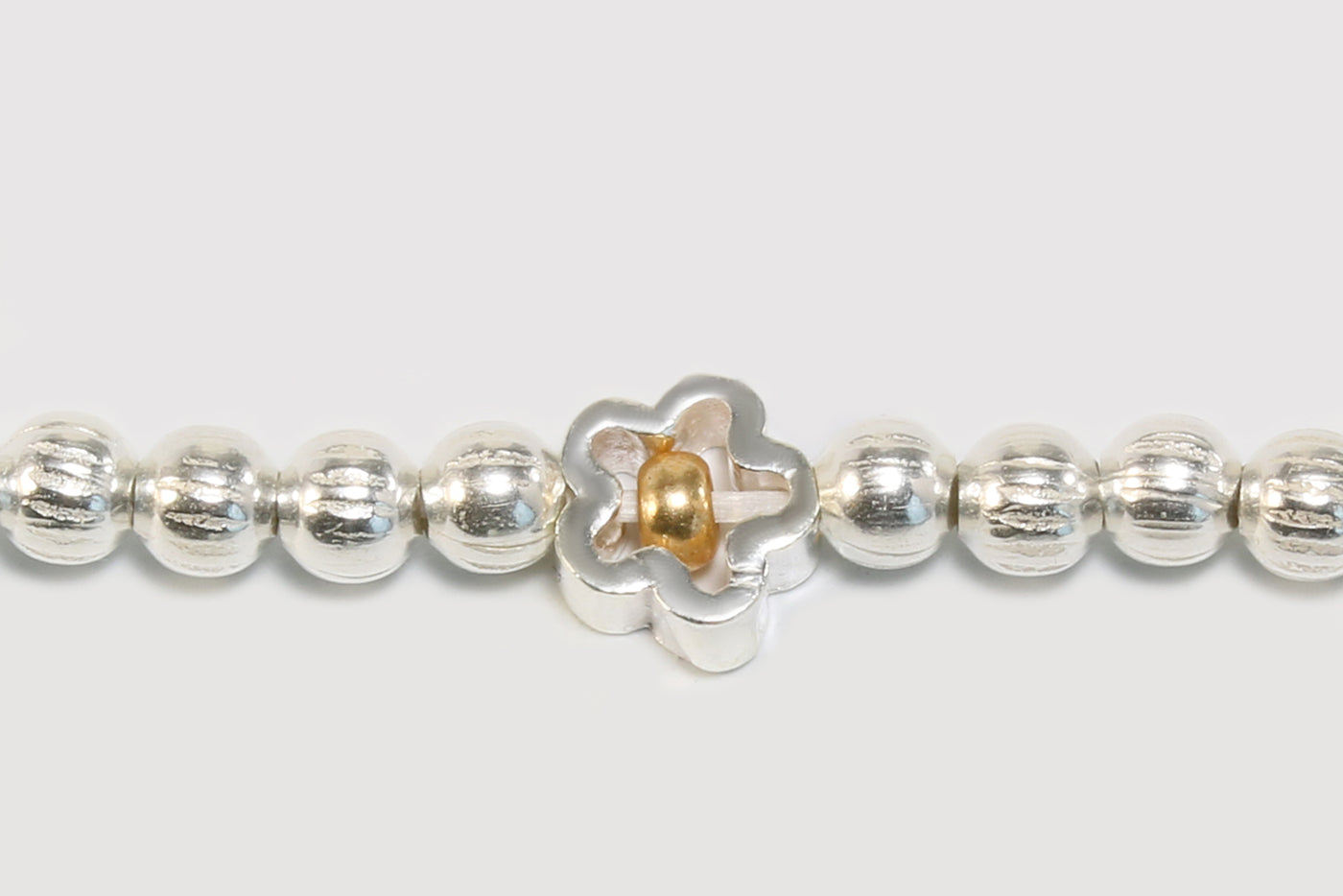 Zwischenperlen aus 925 SILBER, 6 x 6 x 2,5 mm, Blume, glatt