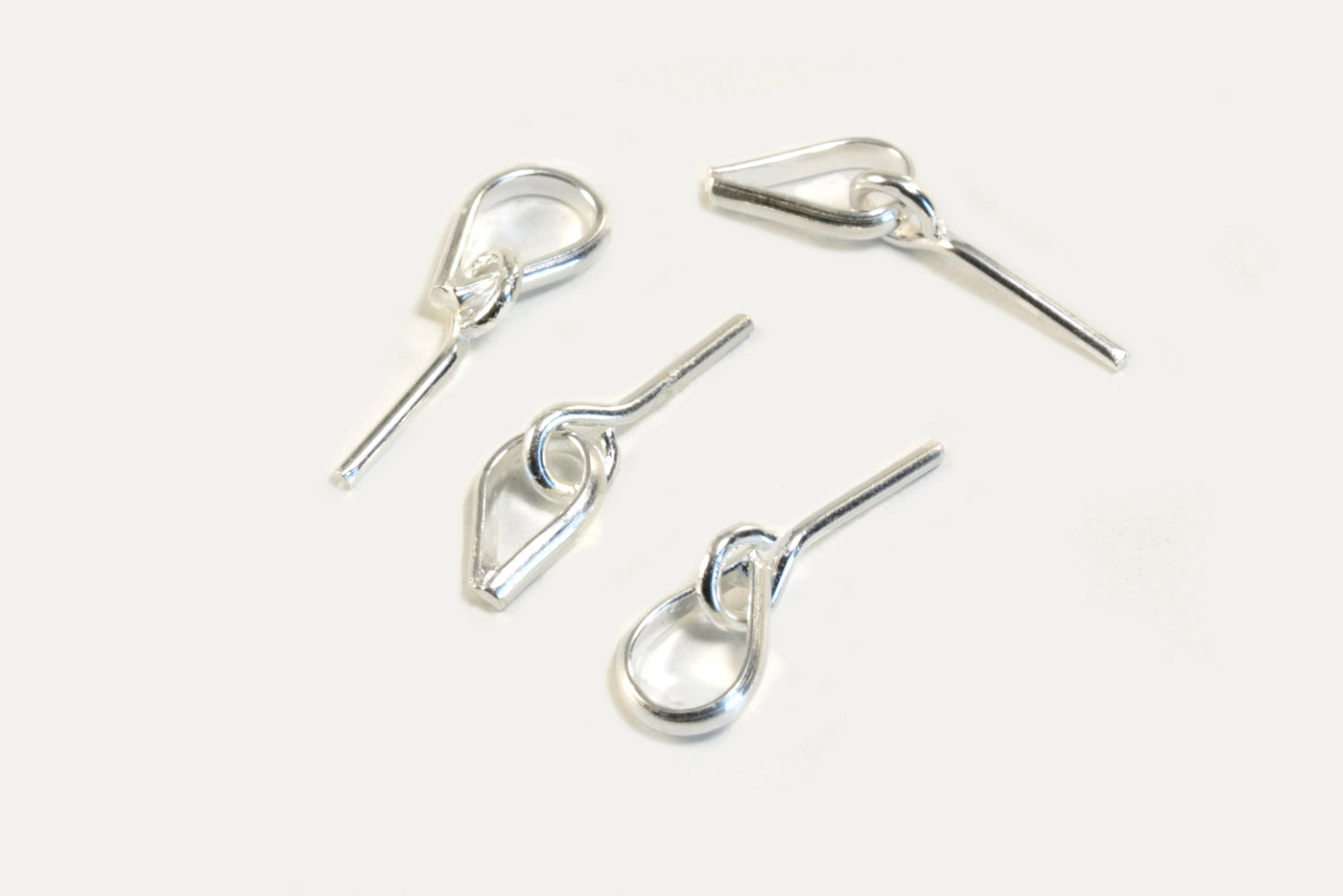 Collierschlaufe mit Stift aus 925 SILBER, 7,4x5,3x1,3 mm