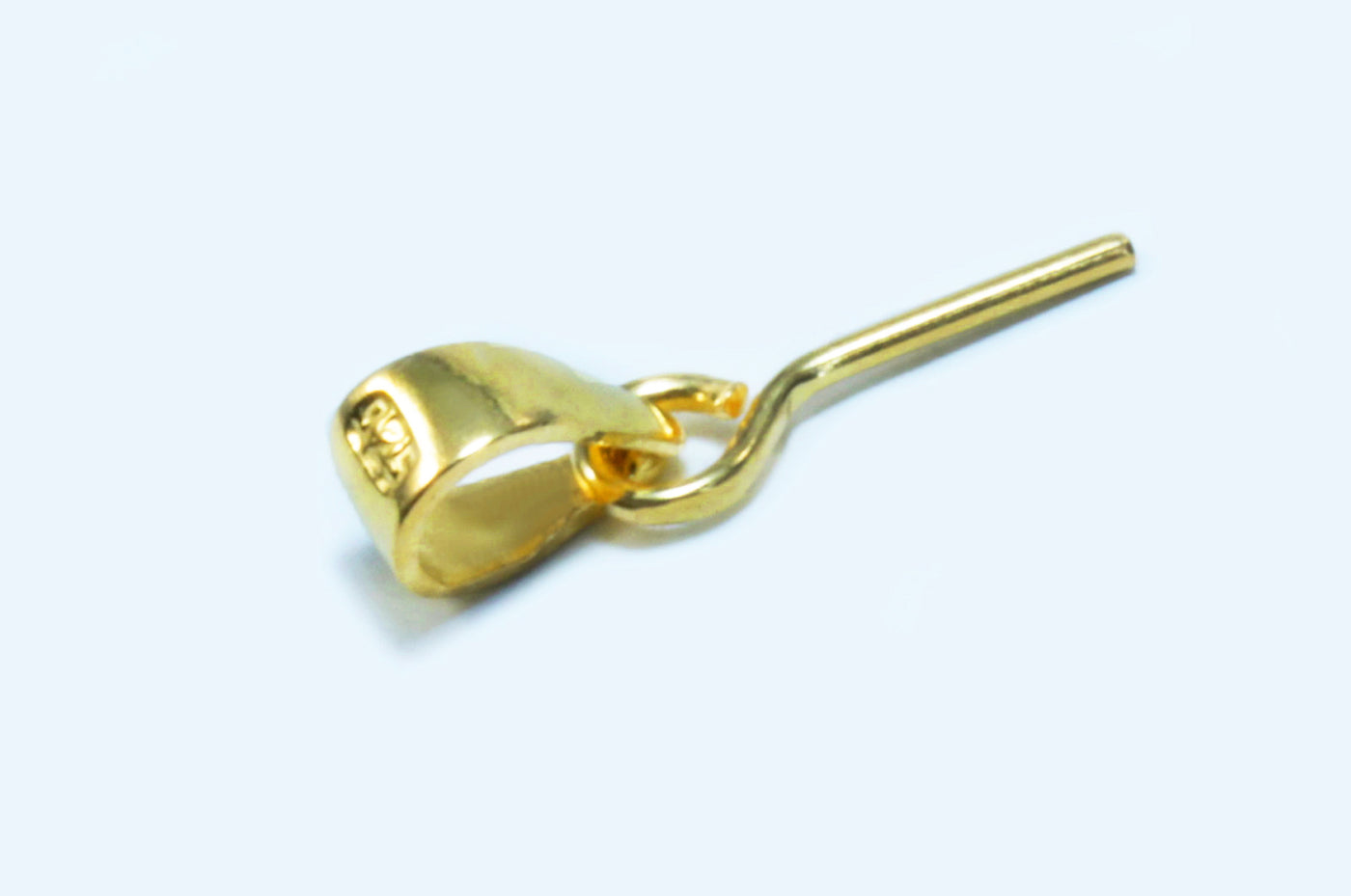 Collierschlaufe mit Stift aus 925 Silber vergoldet, 6 x 3 x 4 mm