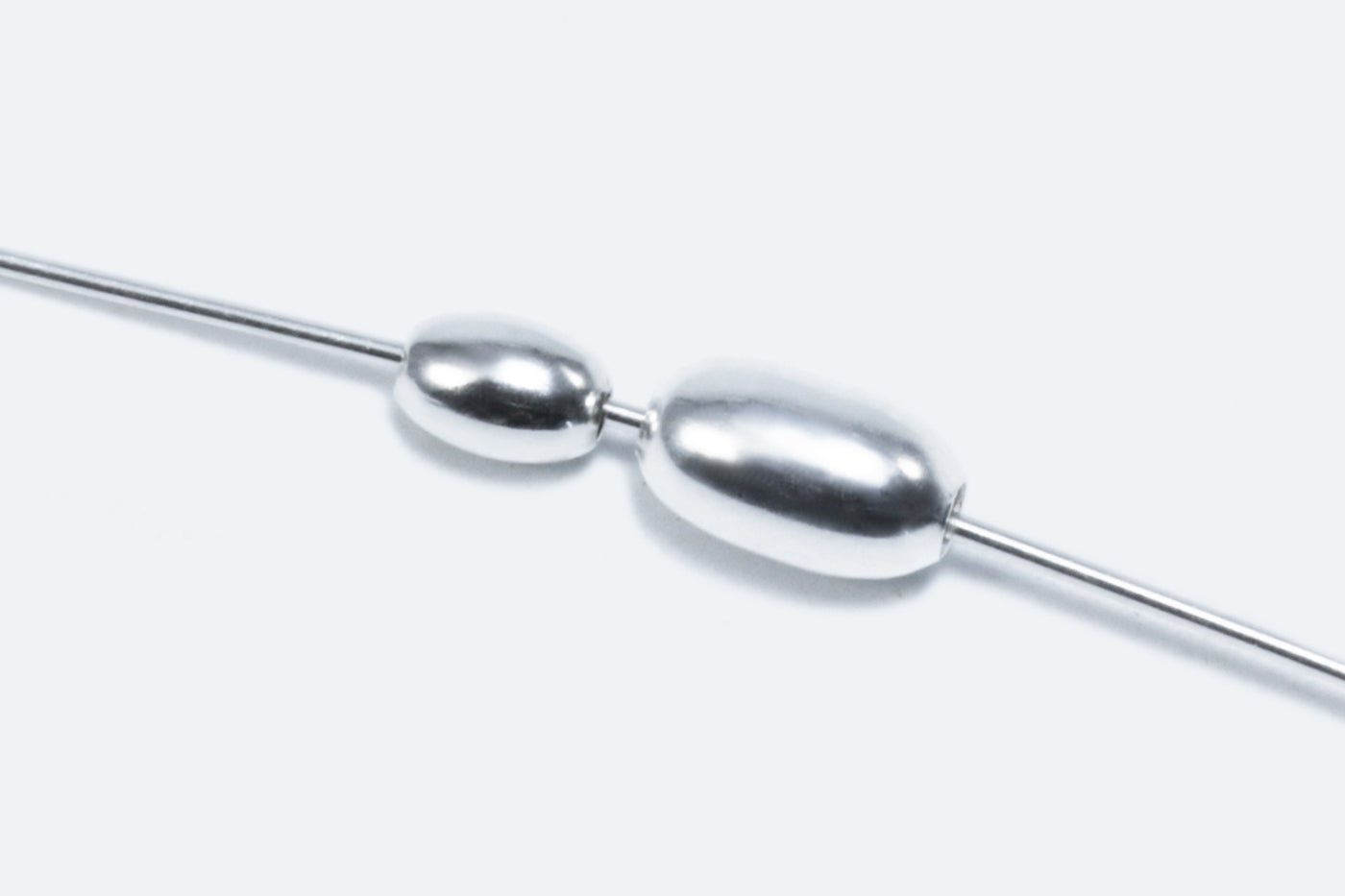 Perlen aus 925 Silber, 4 x 6,8 mm, Olive