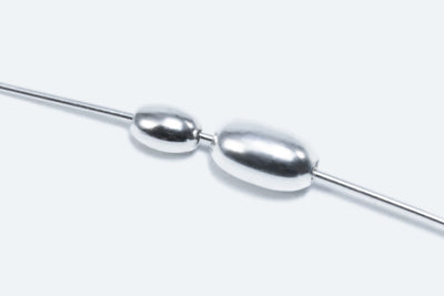 Perlen aus 925 Silber, 4 x 6,8 mm, Olive