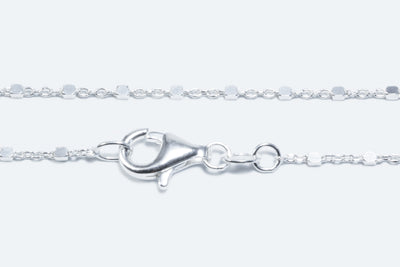 Ankerkette mit Würfeln aus 925 Silber, mit Karabinerverschluss