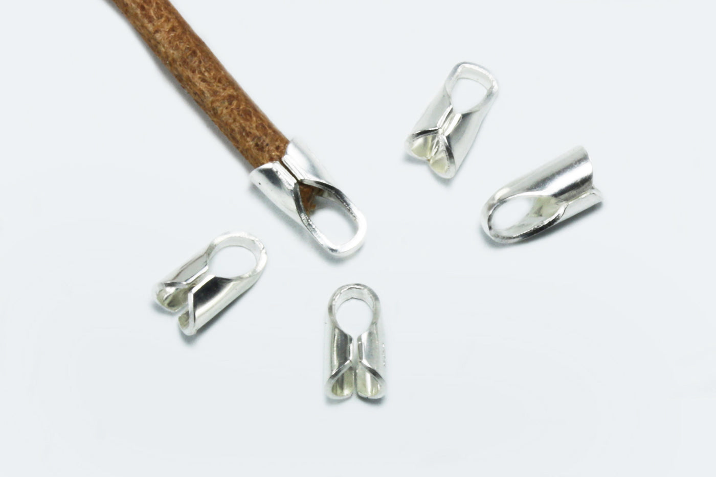 Endkappen aus 925 Silber, für Bänder bis 3 mm