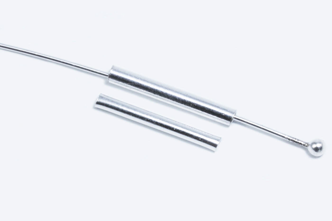 Röhrchen aus 925 Silber, Ø 2 mm, glatt