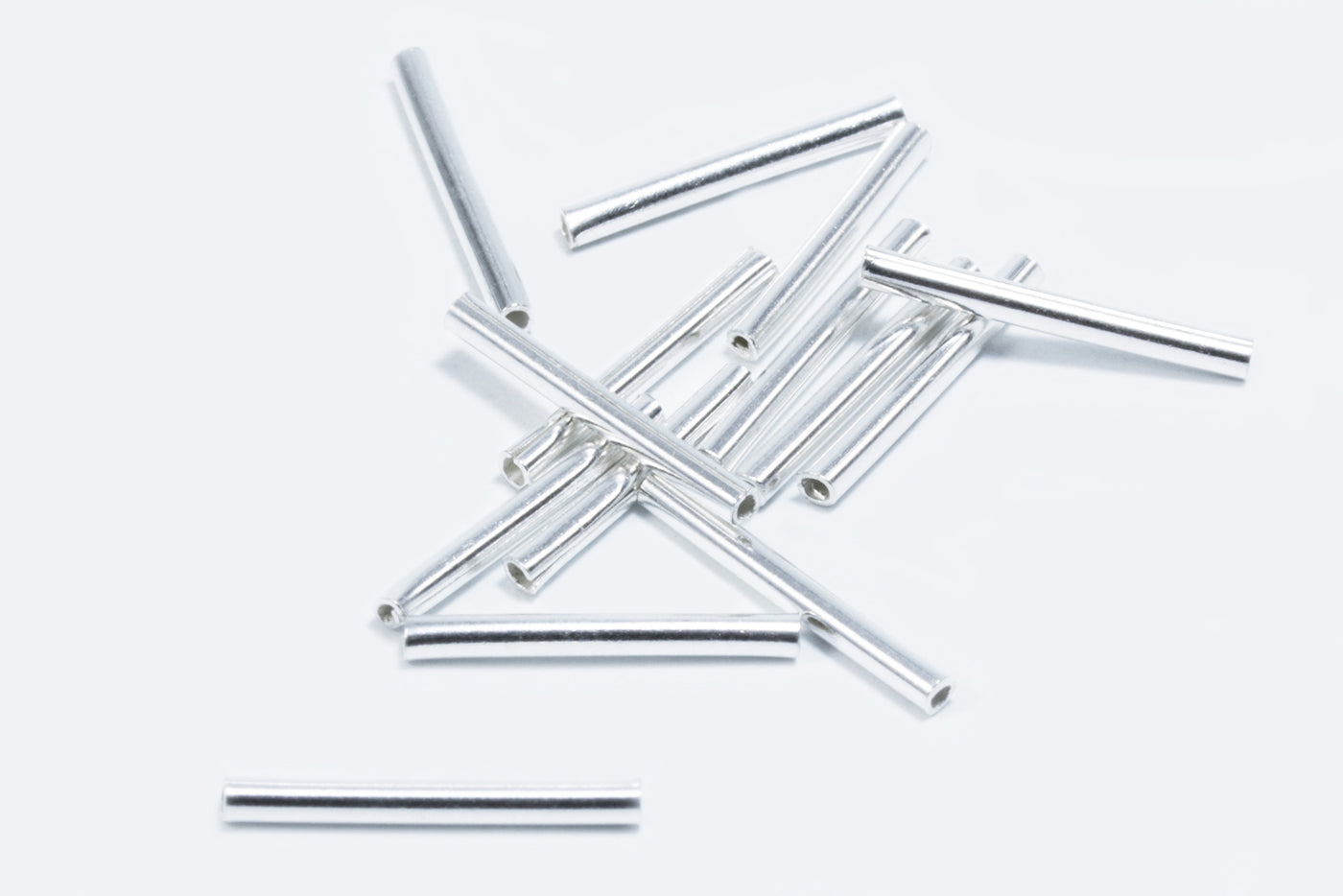 Röhrchen aus 925 Silber, Ø 2 mm, glatt