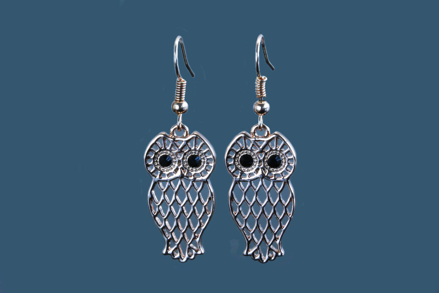 Ohrhänger mit Zirkonia Eule Uhu Ohrringe Crystal Ohrschmuck, OS-40