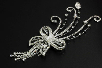 Haarkamm mit Strass Haargesteck Kopfschmuck groß Strasssteine, neu