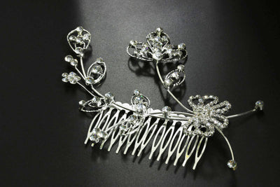 Haarkamm mit Strass Haargesteck Kopfschmuck groß Strasssteine, neu
