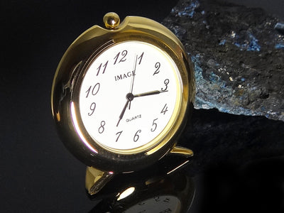 Tischuhr Miniaturuhr Miniuhr Miniatur Uhr Bürouhr Goldfarben Silberfarben, neu