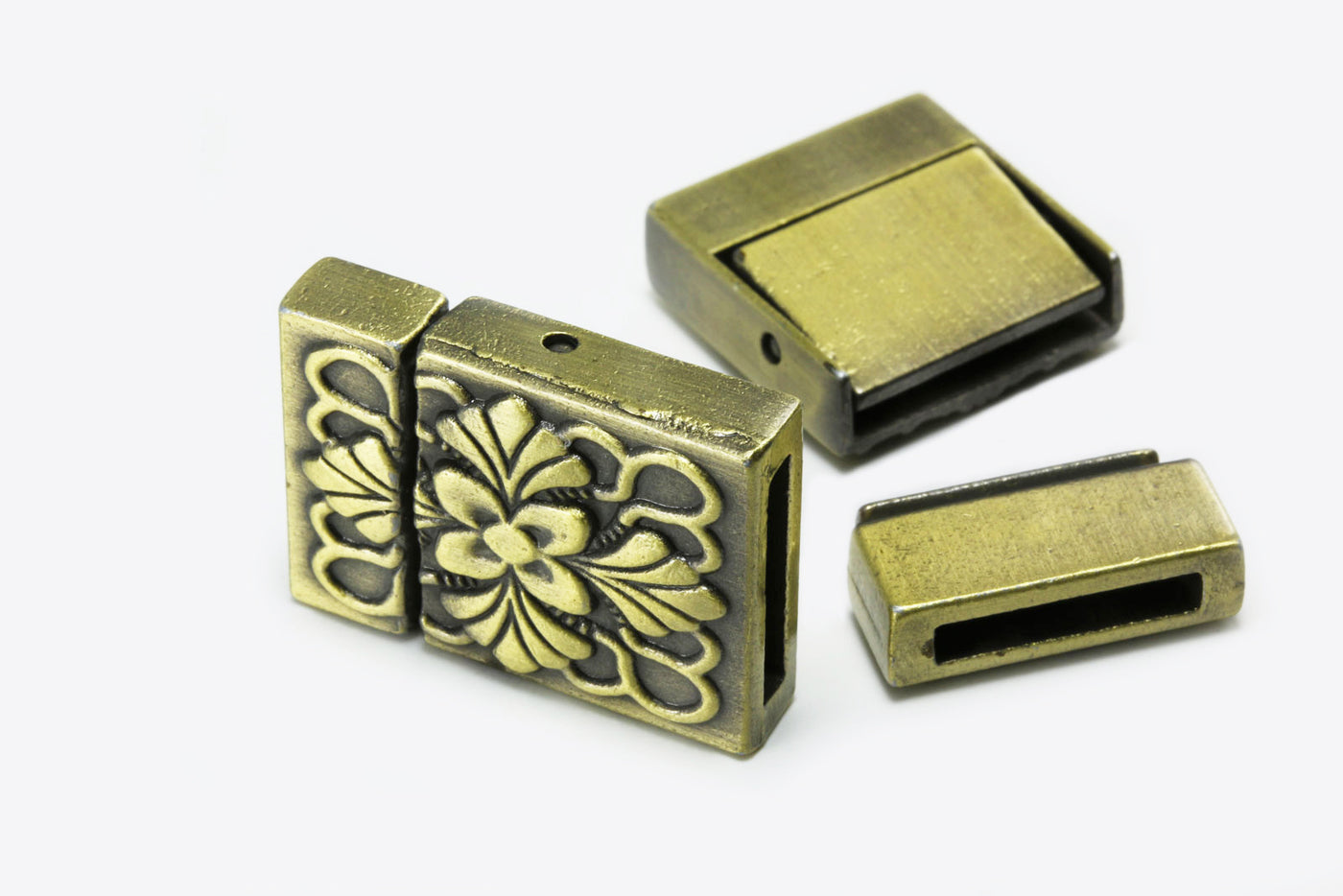 Flacher Klappverschluss, 25 x 18 mm, bronzefarben