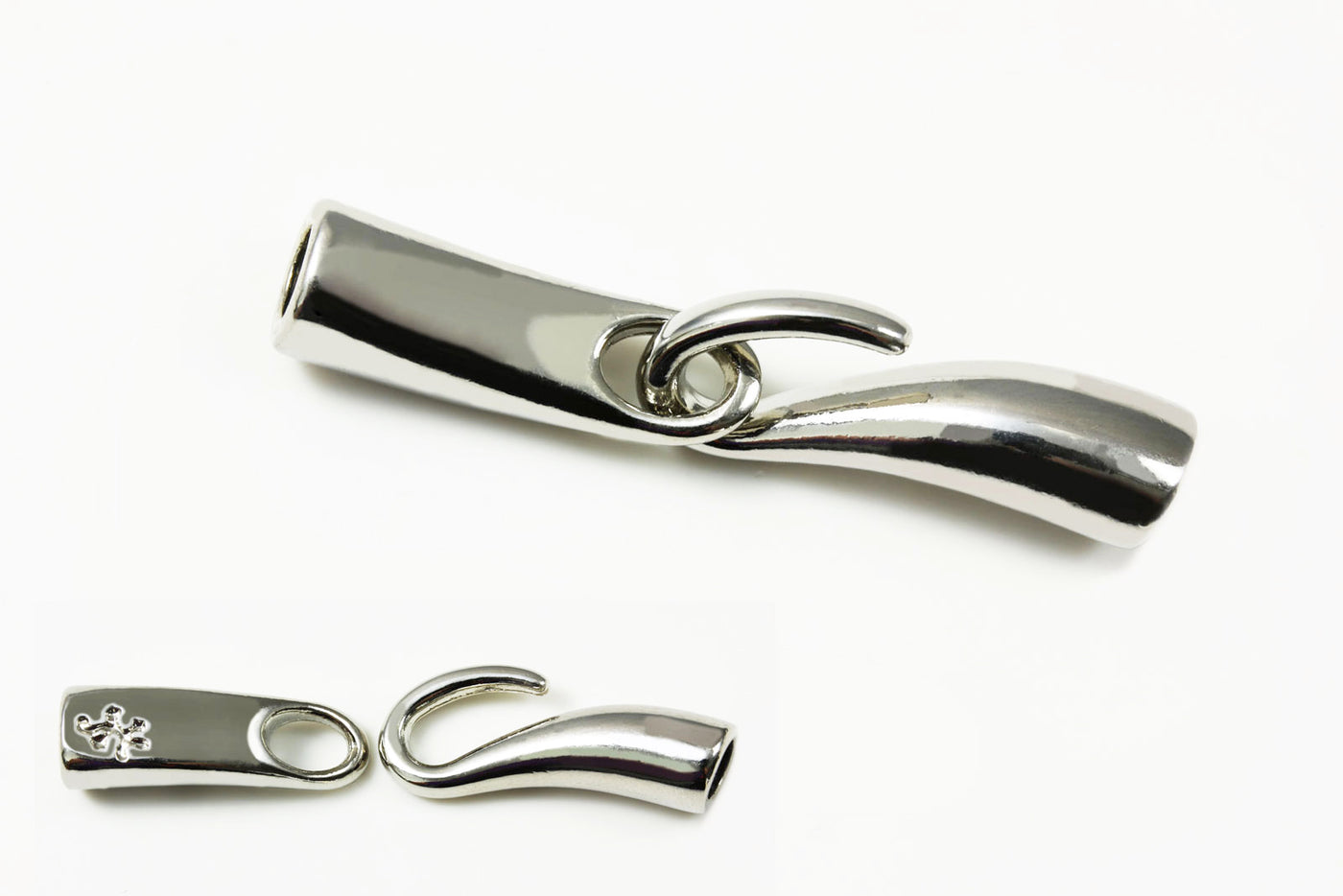 Hakenverschluss, 50 x 8 mm, silberfarben