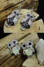 Ohrhänger Strass Eule Uhu Mondstein Ohrringe Ohrstecker Ohrschmuck, neu
