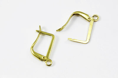 Ohrbrisuren mit Öse und Verschluss, 16 x 12mm, 10 Stück