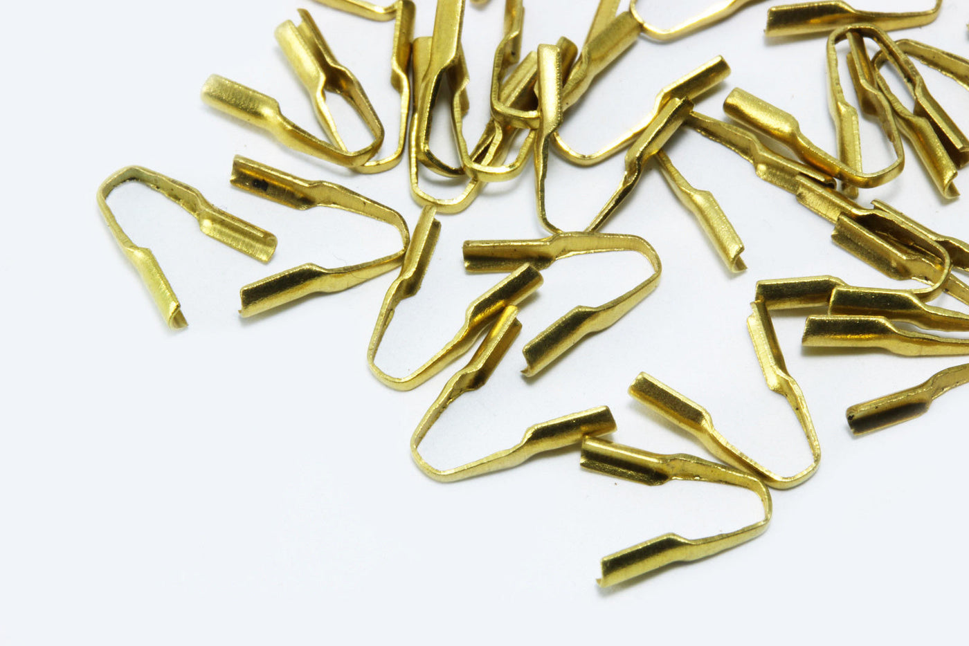 Endkappen für Bänder bis 1,5 mm, aus massivem Messing