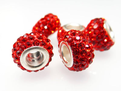 European Bead Kristall Glas Element, 13 x 8 mm