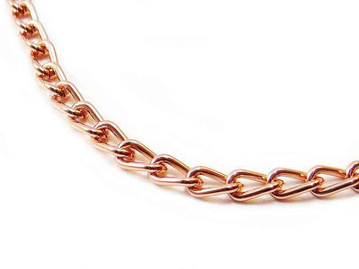 Metallkette Aluminium Meterware 100cm/1m rose Panzerkette Gliederkette, DY-1701