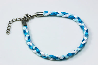 Armband, 20 cm, Stoffarmband, geflochten